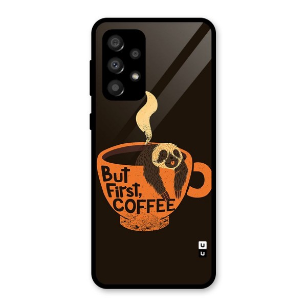 Lazy Coffee Glass Back Case for Galaxy A32