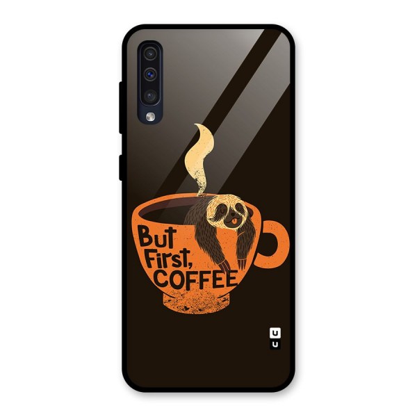 Lazy Coffee Glass Back Case for Galaxy A50s