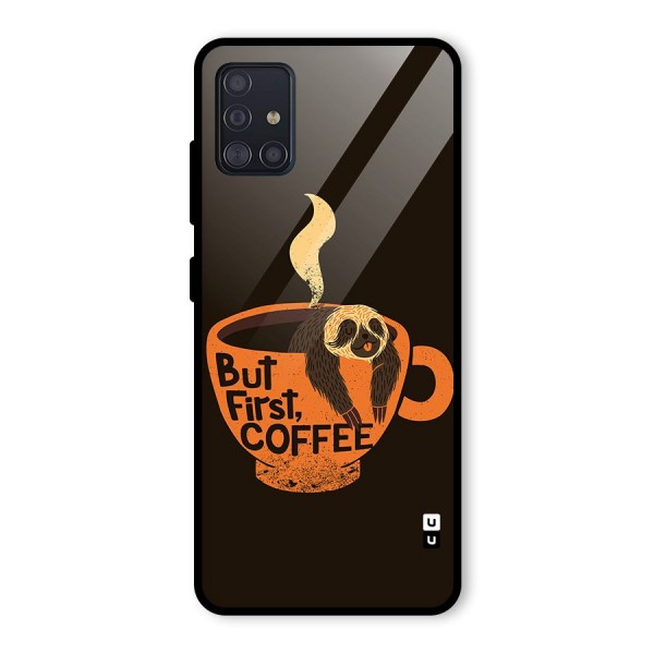 Lazy Coffee Glass Back Case for Galaxy A51