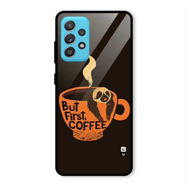 Lazy Coffee Glass Back Case for Galaxy A52s 5G