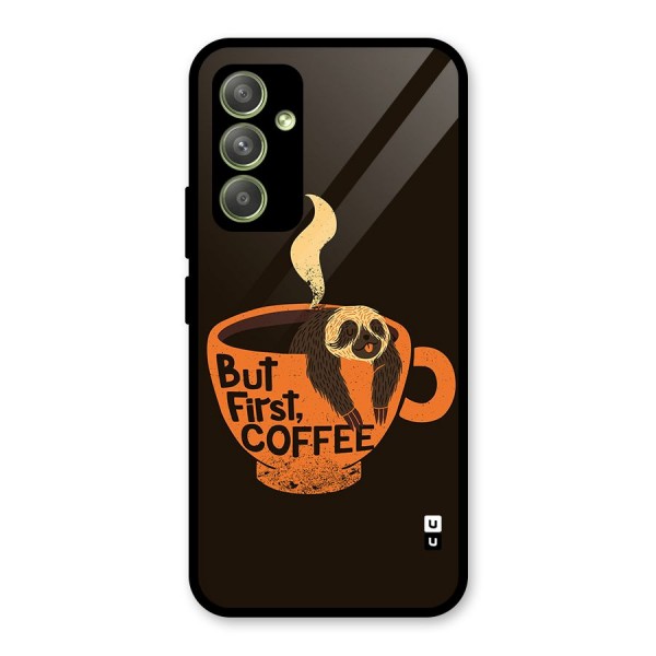 Lazy Coffee Glass Back Case for Galaxy A54