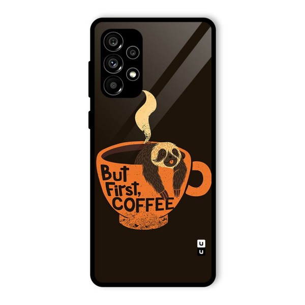 Lazy Coffee Glass Back Case for Galaxy A73 5G