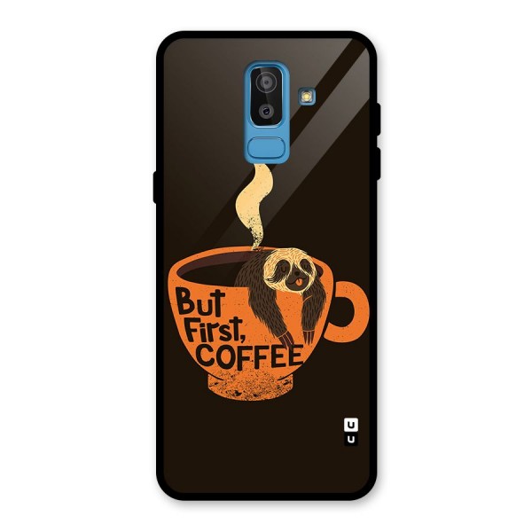 Lazy Coffee Glass Back Case for Galaxy J8