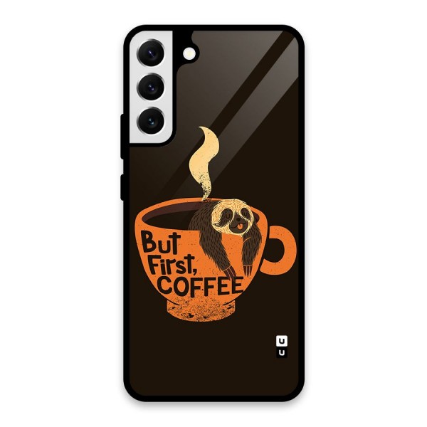 Lazy Coffee Glass Back Case for Galaxy S22 Plus 5G