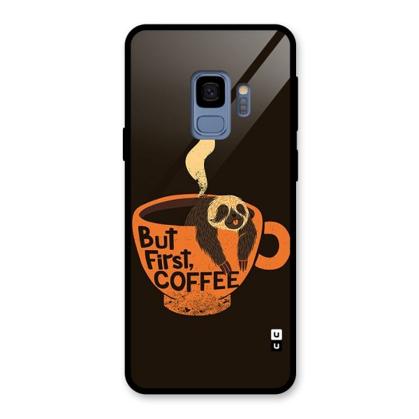 Lazy Coffee Glass Back Case for Galaxy S9