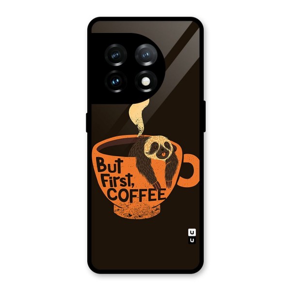 Lazy Coffee Glass Back Case for OnePlus 11