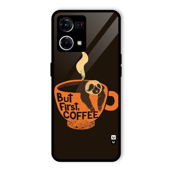 Lazy Coffee Glass Back Case for Oppo F21s Pro 4G