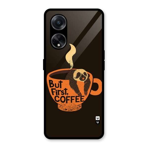 Lazy Coffee Glass Back Case for Oppo F23