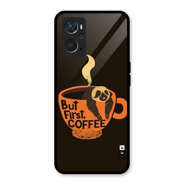 Lazy Coffee Glass Back Case for Oppo K10 4G