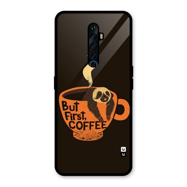 Lazy Coffee Glass Back Case for Oppo Reno2 Z