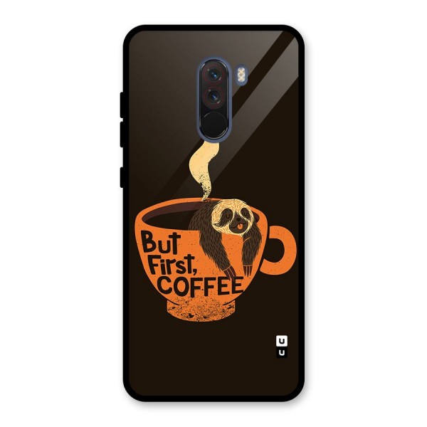 Lazy Coffee Glass Back Case for Poco F1