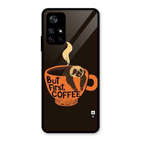 Lazy Coffee Glass Back Case for Poco M4 Pro 5G