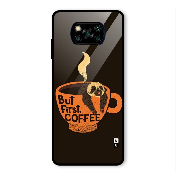 Lazy Coffee Glass Back Case for Poco X3 Pro