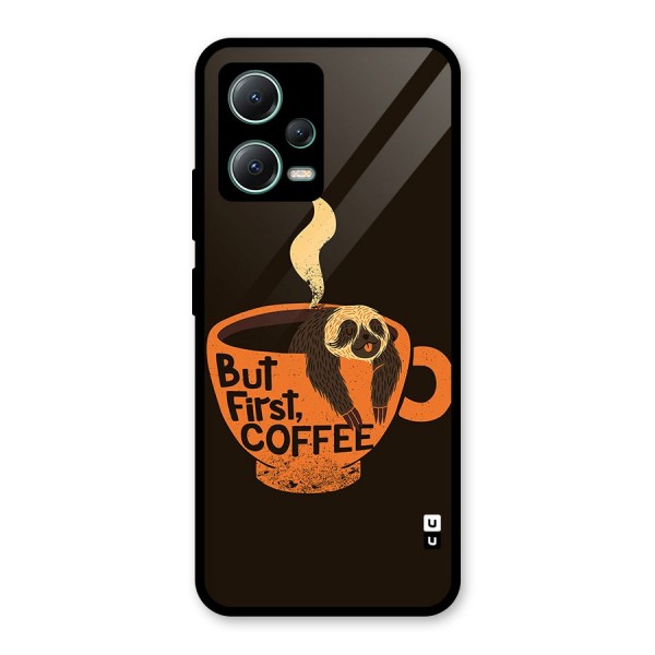 Lazy Coffee Glass Back Case for Poco X5