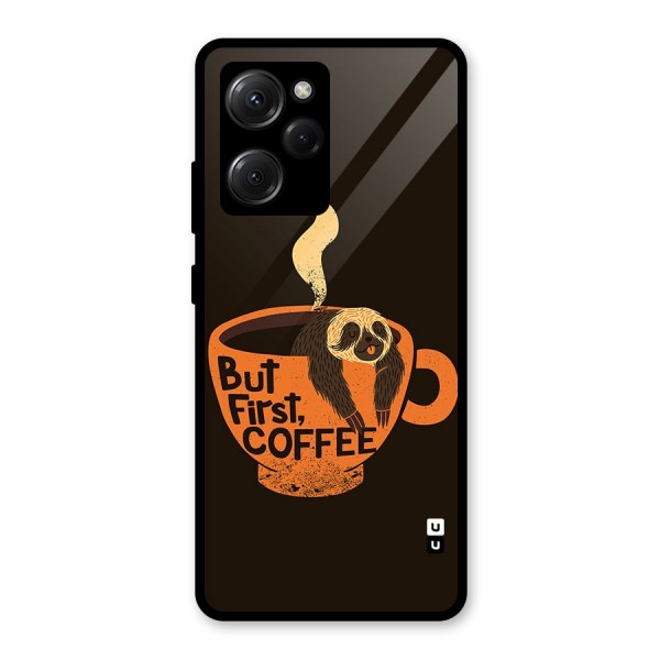 Lazy Coffee Glass Back Case for Poco X5 Pro