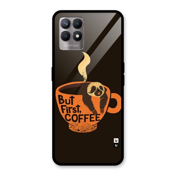 Lazy Coffee Glass Back Case for Realme 8i