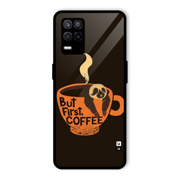 Lazy Coffee Glass Back Case for Realme 8s 5G