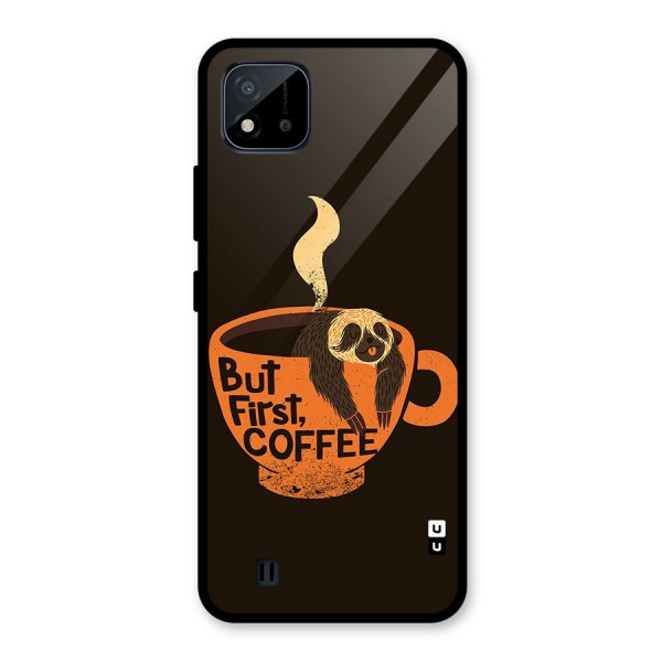 Lazy Coffee Glass Back Case for Realme C11 2021