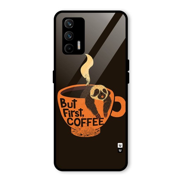 Lazy Coffee Glass Back Case for Realme X7 Max