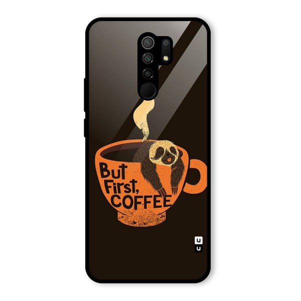 Lazy Coffee Glass Back Case for Redmi 9 Prime