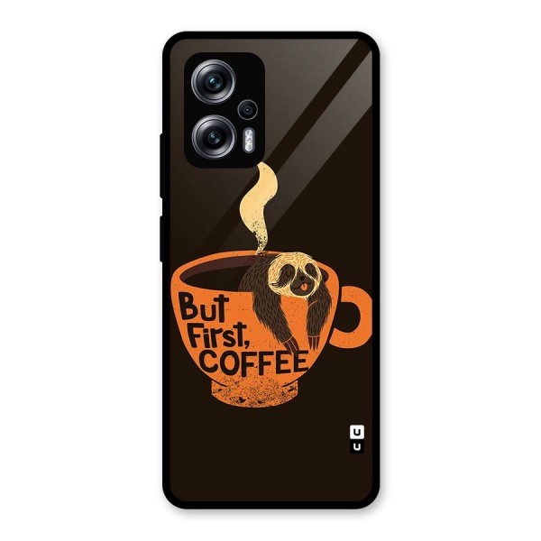 Lazy Coffee Glass Back Case for Redmi K50i