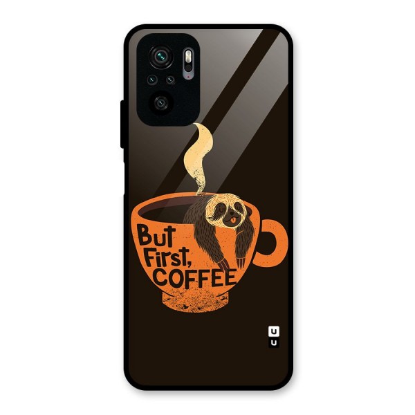 Lazy Coffee Glass Back Case for Redmi Note 10