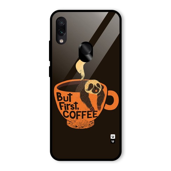 Lazy Coffee Glass Back Case for Redmi Note 7