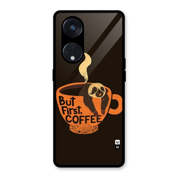 Lazy Coffee Glass Back Case for Reno8 T 5G