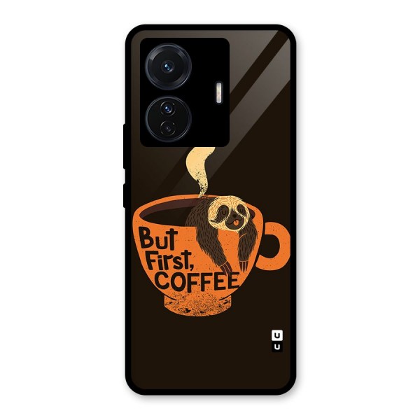 Lazy Coffee Glass Back Case for Vivo T1 Pro