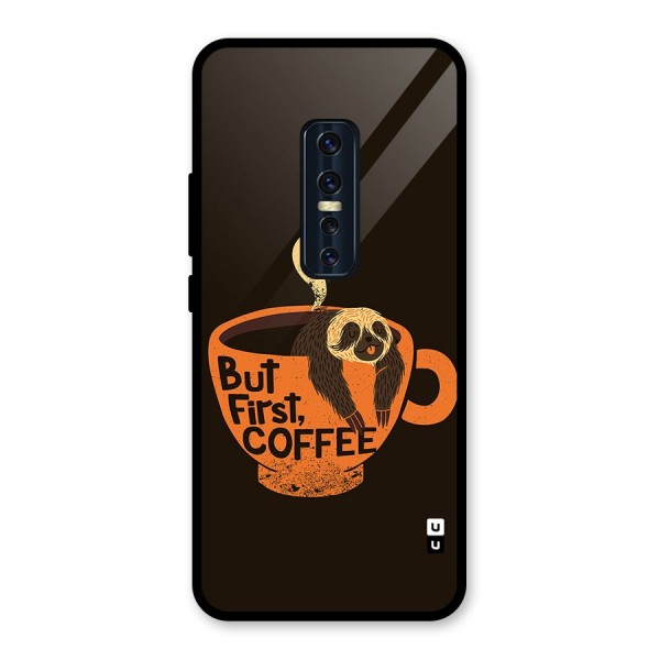 Lazy Coffee Glass Back Case for Vivo V17 Pro