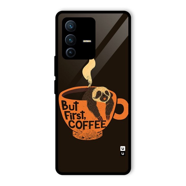 Lazy Coffee Glass Back Case for Vivo V23 Pro