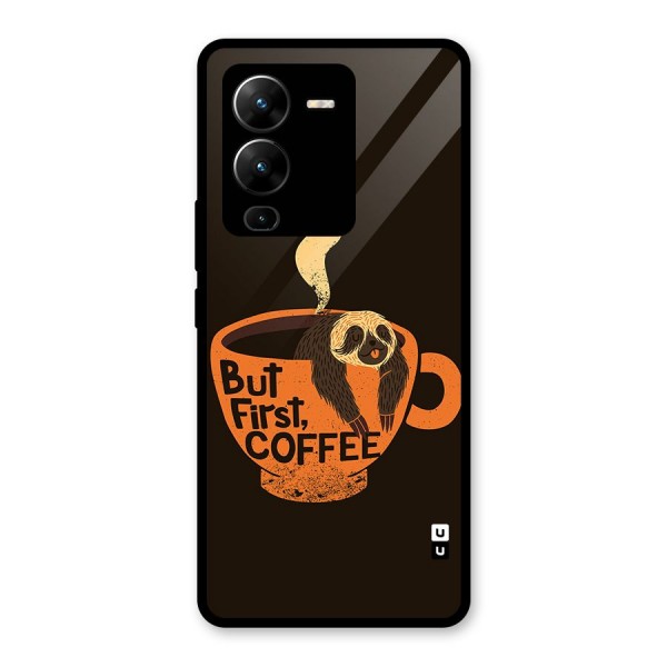 Lazy Coffee Glass Back Case for Vivo V25 Pro