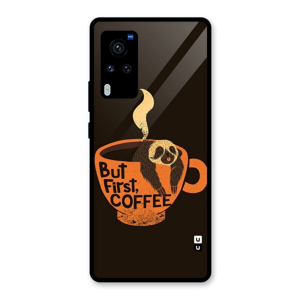 Lazy Coffee Glass Back Case for Vivo X60 Pro