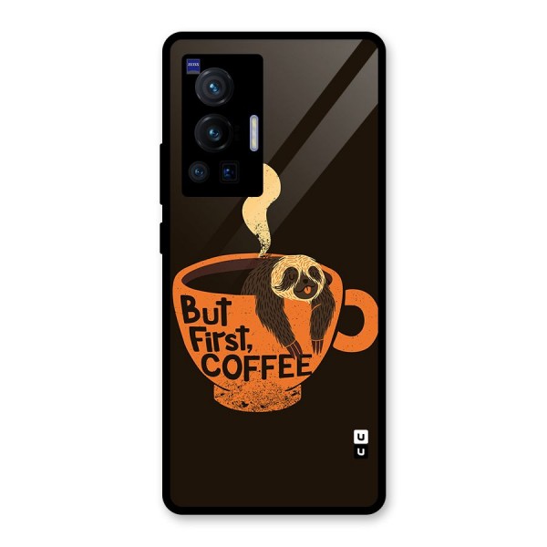 Lazy Coffee Glass Back Case for Vivo X70 Pro