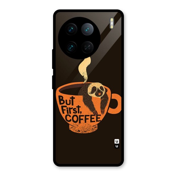 Lazy Coffee Glass Back Case for Vivo X90 Pro