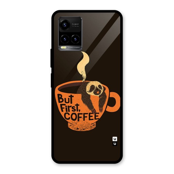 Lazy Coffee Glass Back Case for Vivo Y21A