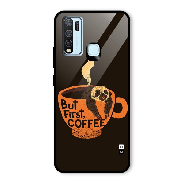 Lazy Coffee Glass Back Case for Vivo Y30