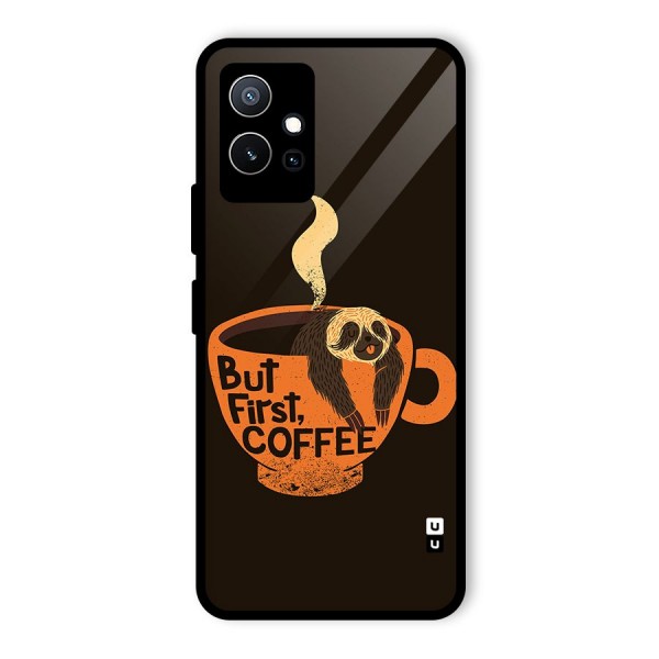 Lazy Coffee Glass Back Case for Vivo iQOO Z6