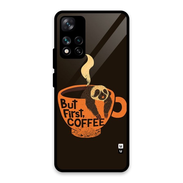 Lazy Coffee Glass Back Case for Xiaomi 11i 5G