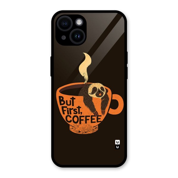 Lazy Coffee Glass Back Case for iPhone 14