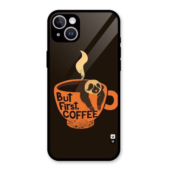 Lazy Coffee Glass Back Case for iPhone 14 Plus