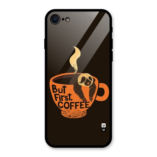 Lazy Coffee Glass Back Case for iPhone 8