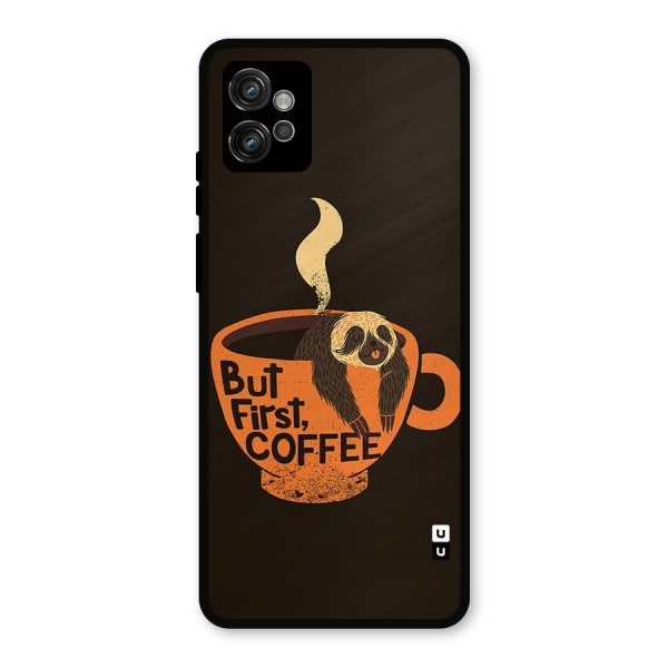 Lazy Coffee Metal Back Case for Moto G32