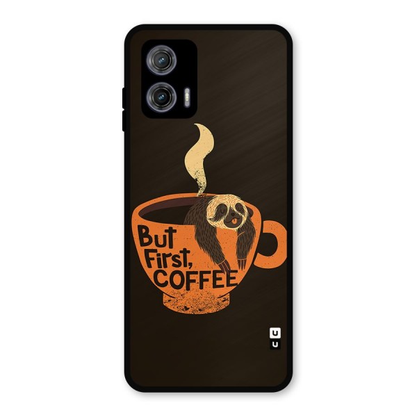 Lazy Coffee Metal Back Case for Moto G73