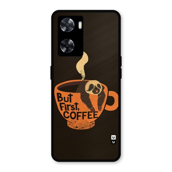 Lazy Coffee Metal Back Case for Oppo A57 2022