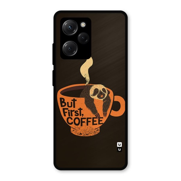 Lazy Coffee Metal Back Case for Poco X5 Pro