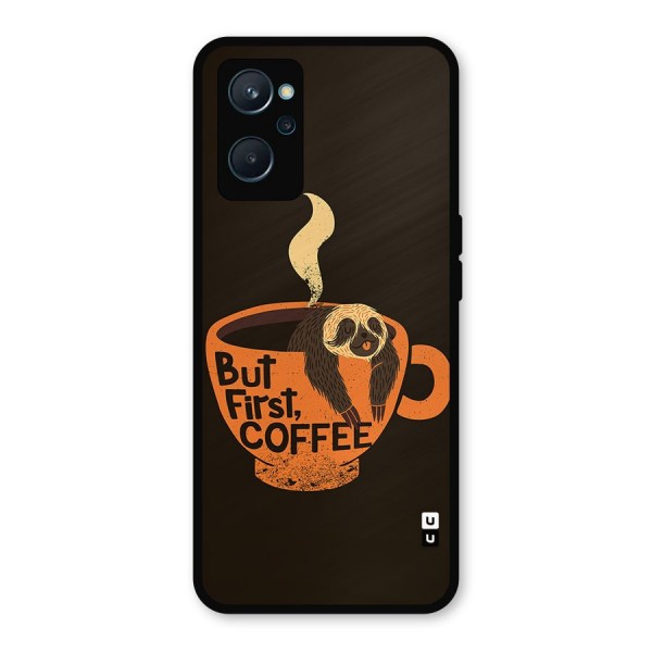 Lazy Coffee Metal Back Case for Realme 9i