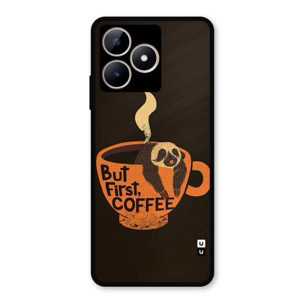 Lazy Coffee Metal Back Case for Realme Narzo N53