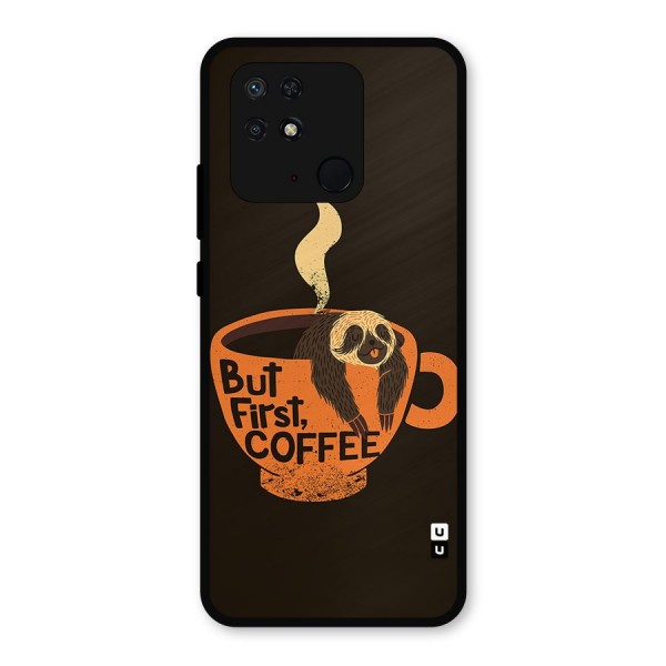 Lazy Coffee Metal Back Case for Redmi 10