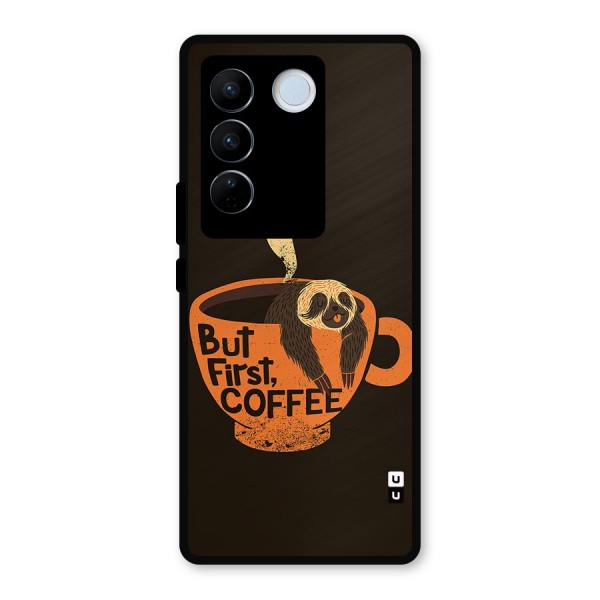 Lazy Coffee Metal Back Case for Vivo V27